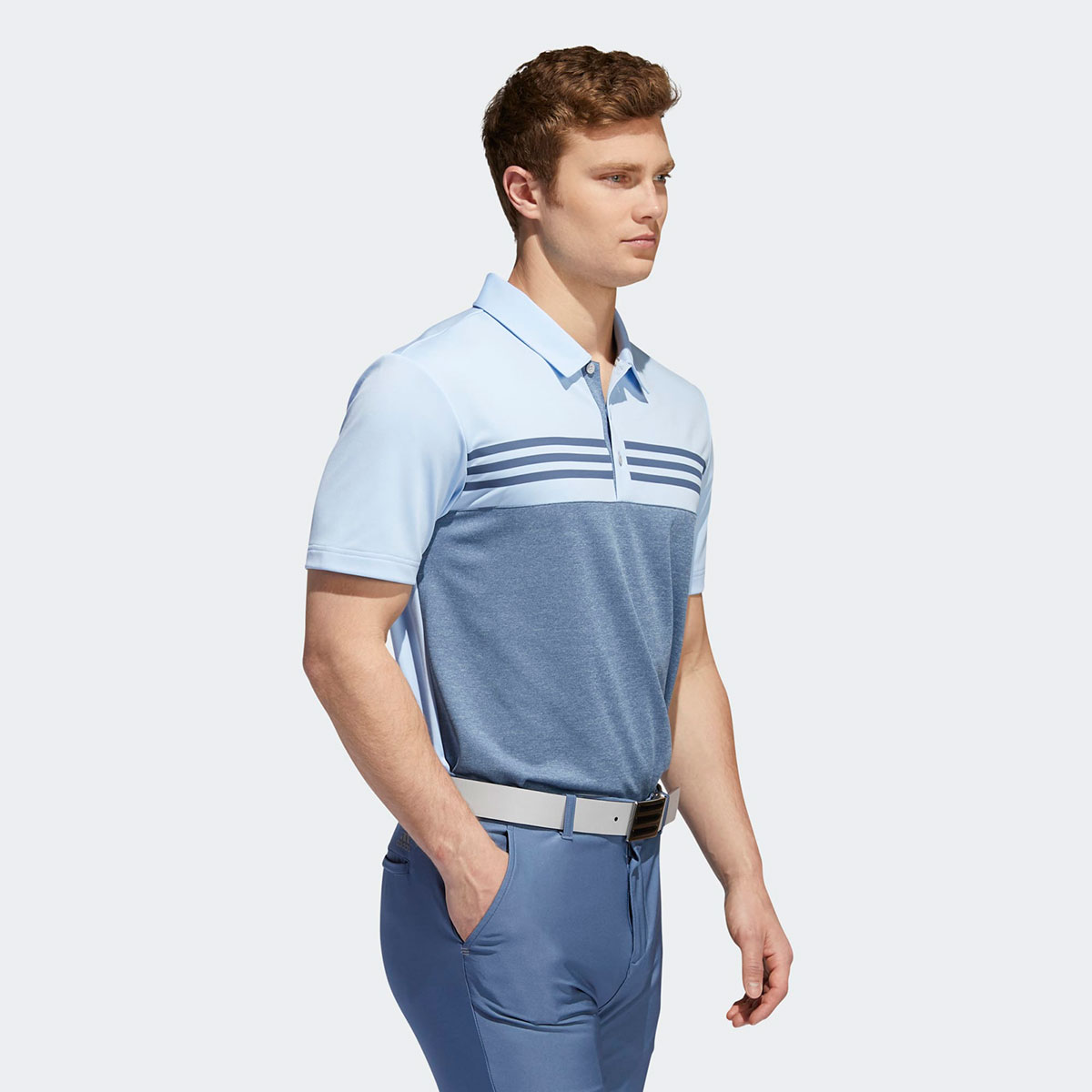 adidas heather golf polo